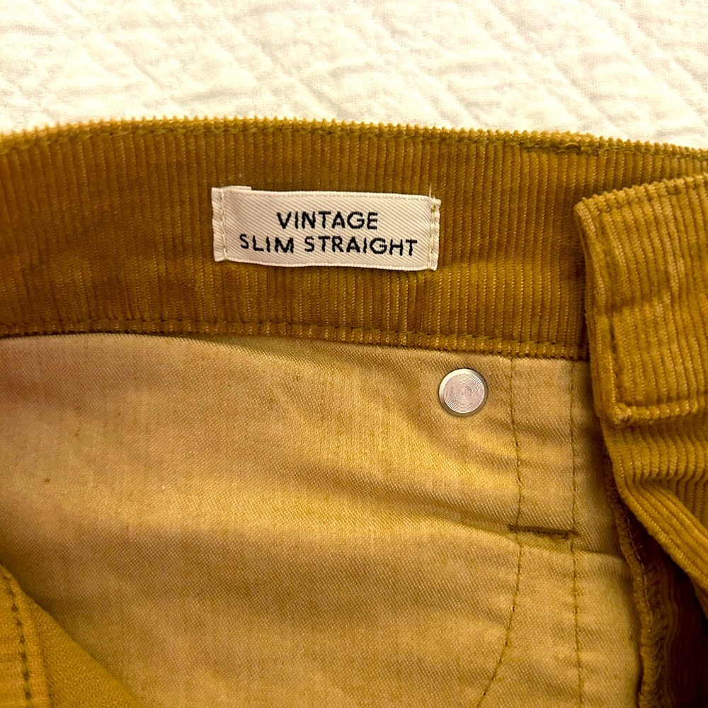 J. Crew vintage slim straight corduroy in caramel | 28T